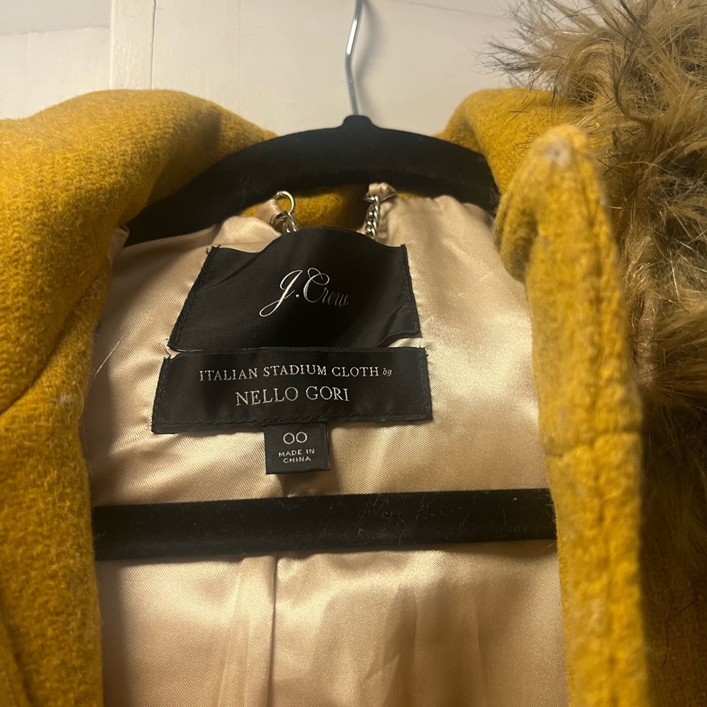 J. Crew Stadium Cloth Chateau Parka in Mustard Size 00 - Picture 4 of 6